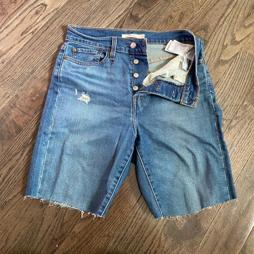 Levi's Distressed Blue Jean Shorts